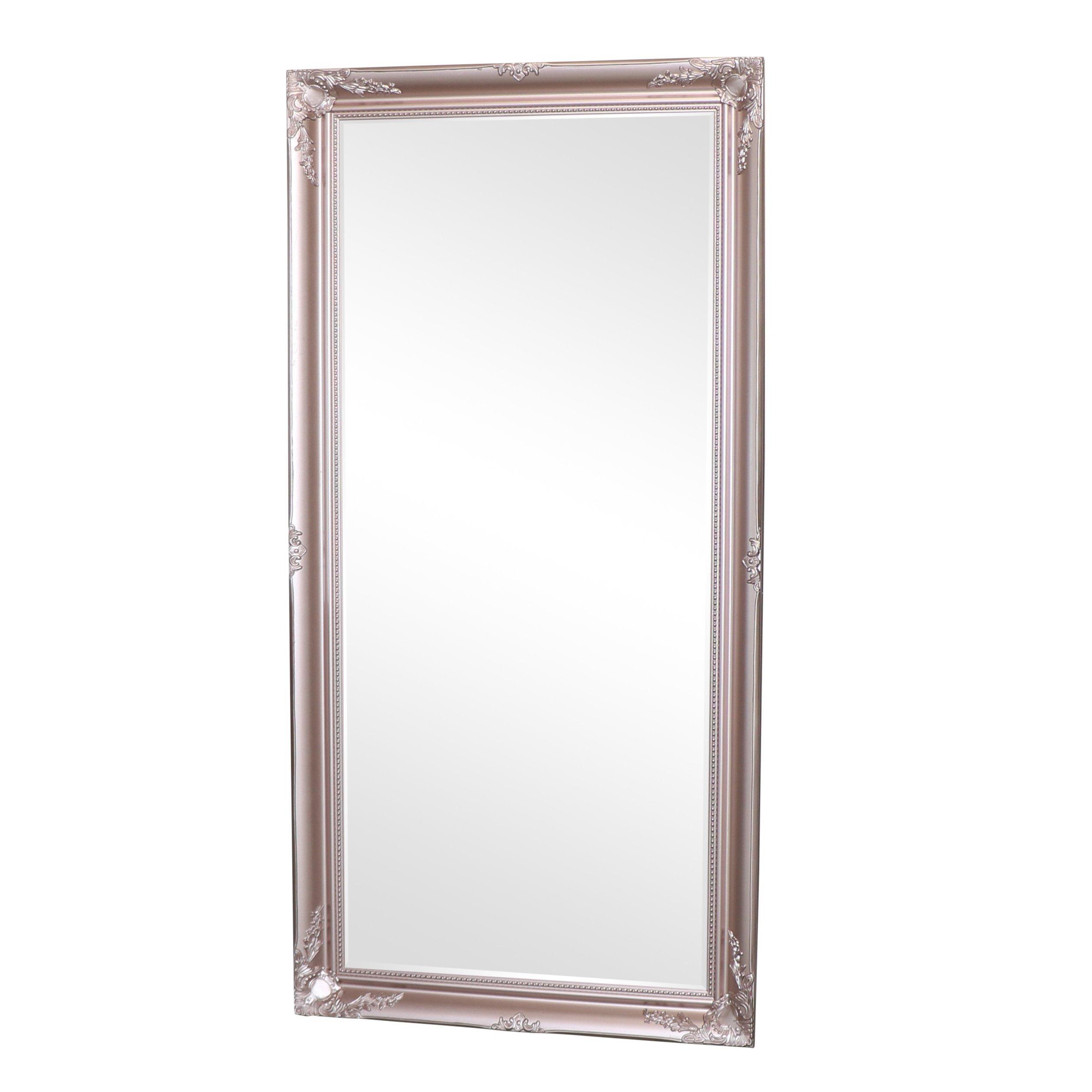 Large Rose Gold Pink Ornate Wall/Floor Mirror 78cm X 158cm